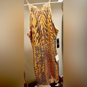 Lulu’s gold sequin dress